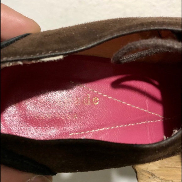 * 🎉 HP 🎉 Kate Spade | Duotone Suede Heeled Oxfords Size 6.5 - Picture 9 of 11